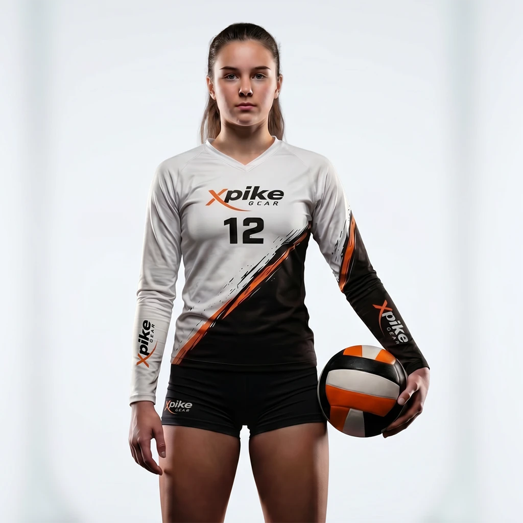 Apex long Sleeve jersey · Apex · Color Orange · Front