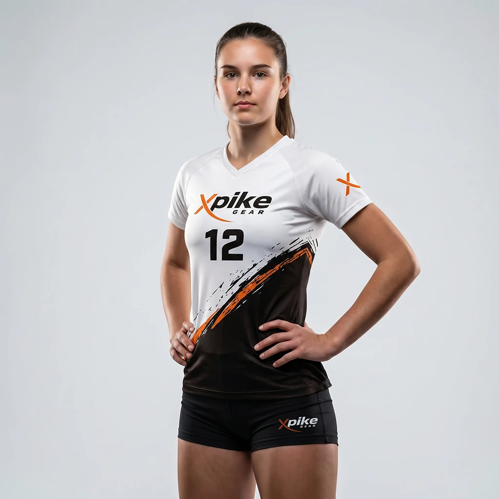 Apex Short Sleeve Jersey · Apex · Color Orange · Front